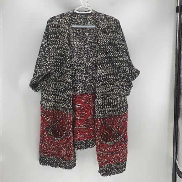 Forever 21 cardigan oversized southwestern native open front pockets size S - Picture 5 of 5